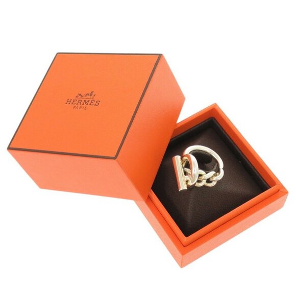 HERMES Croisette Silver 925 Ring 1172HERMES (US Size: 5.75) - Picture 3 of 9